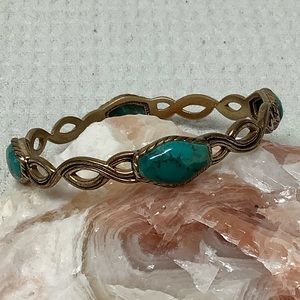 🌸Bronze & Turquoise Bangle